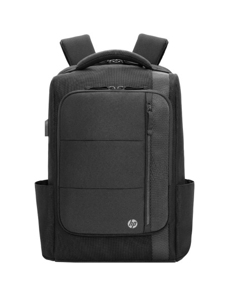 HP Executive 16 Backpack, Water Resistant, Expandable, Cable Pass-through USB-C port - Black, Grey