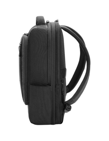 HP Executive 16 Backpack, Water Resistant, Expandable, Cable Pass-through USB-C port - Black, Grey
