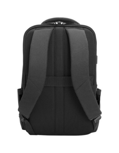 HP Executive 16 Backpack, Water Resistant, Expandable, Cable Pass-through USB-C port - Black, Grey