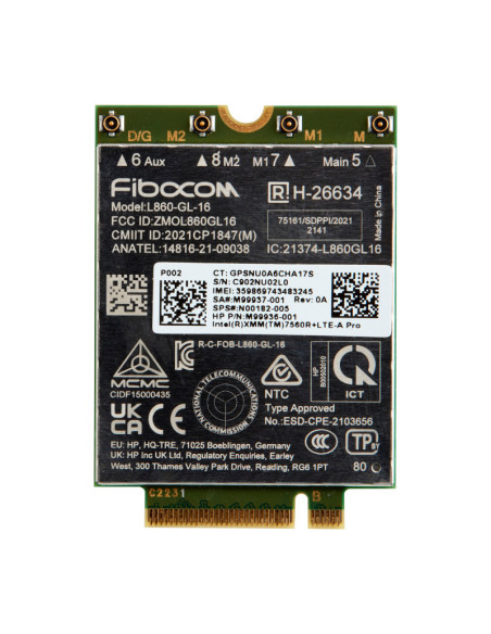 HP 4G LTE Modem m.2 WWAN Cat 16 L860-GL-16 Mobile Broadband Cellular (compatible with WWAN-ready EliteBook 630 640 645 660 665 