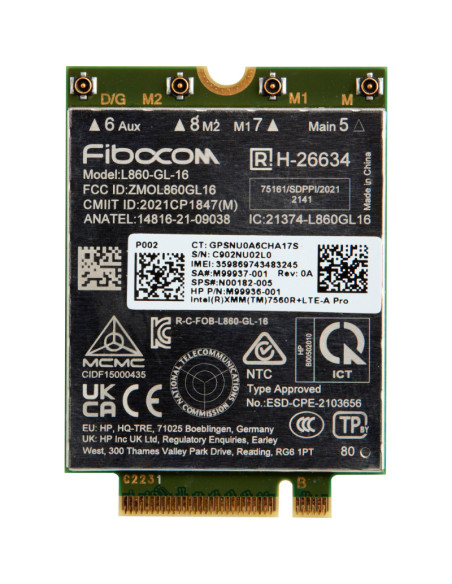 HP Intel XMM 7560 R+ LTE Advanced PRO m.2 4G WWAN Cat 16 Mobile Broadband Cellular Modem (EliteBook 840 G10, x360 830 G10, ProB