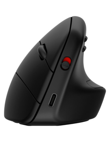 HP 925 Ergonomic Vertical Wireless Bluetooth Mouse - Detachable Wrist Rest, Multi-Surface - Black