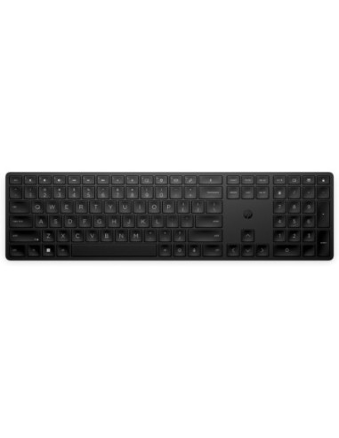 HP 455 Programmable Wireless Keyboard, Sanitizable - Black - US ENG