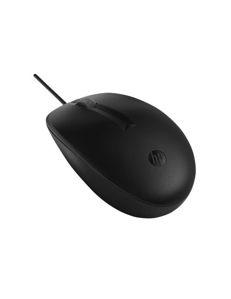 HP 125 USB Wired Mouse, Sanitizable - Black