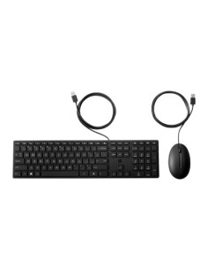 HP 320MK USB Wired Mouse Keyboard Combo - Black - US ENG