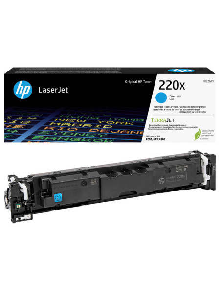 HP 220X High Capacity Cyan Toner Cartridge, 5500 pages, for HP Color LaserJet Pro 4301, 4302, 4303