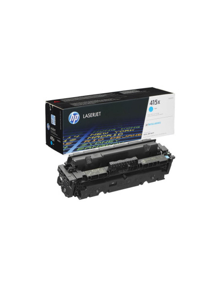 HP 415X High Capacity Cyan Laser Toner Cartridge, 6000 pages, for HP Color LaserJet Pro M454, M479