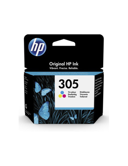 HP 305 Tri-Color Ink Cartridges, 100 pages, for HP DeskJet 2300, 2710, 2720, Plus 4100