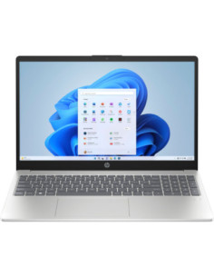 HP Laptop 15-fc0038ny - Ryzen 5 7520U, 16GB, 512GB SSD, 15.6" FHD 300-nit, 720p cam, FPR, US keyboard, 41Wh, Natural Silver, Wi