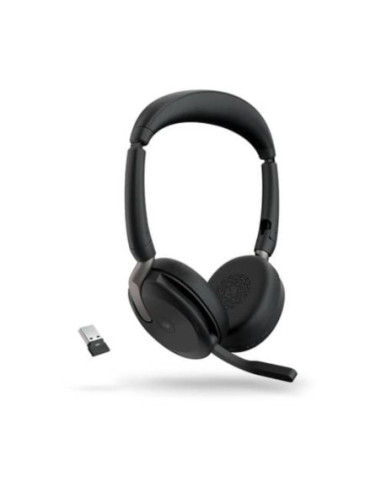 Jabra Evolve2 65 Flex MS Stereo Wireless Headset, Bluetooth, USB-A, Black