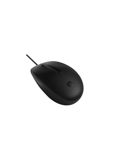 HP 128 USB Wired Laser Mouse, Sanitizable - Black