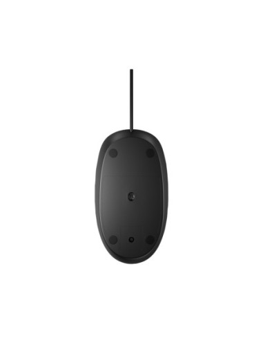 HP 128 USB Wired Laser Mouse, Sanitizable - Black