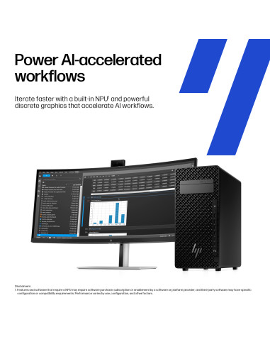 HP Z2 G1i Workstation Tower - Ultra 9-285K, 64GB, 1TB SSD, US keyboard, USB Mouse, Win 11 Pro, 3 years