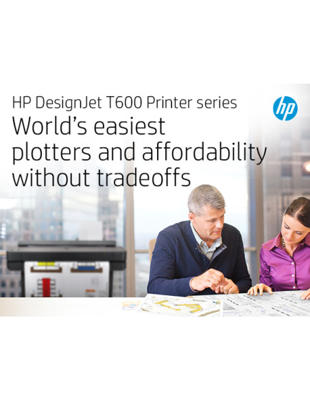 HP DesignJet T650 Printer/Plotter 2025 edition - 24" Roll/A4,A3,A2,A1 Color Ink, Print, Auto Sheet Feeder, Auto Horizontal Cutt