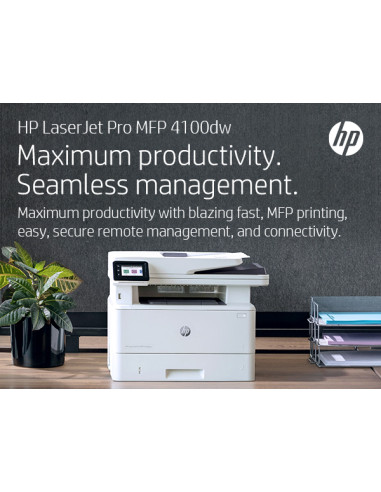 HP LaserJet Pro 4002dw Printer - A4 Mono Laser, Print, Automatic Document Feeder, Auto-Duplex, LAN, WiFi, 40ppm, 750-4000 pages