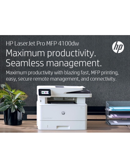 HP LaserJet Pro 4002dw Printer - A4 Mono Laser, Print, Automatic Document Feeder, Auto-Duplex, LAN, WiFi, 40ppm, 750-4000 pages