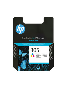 HP 305 Tri-Color Ink Cartridges, 100 pages, for HP DeskJet 2300, 2710, 2720, Plus 4100 (with plastic cover)