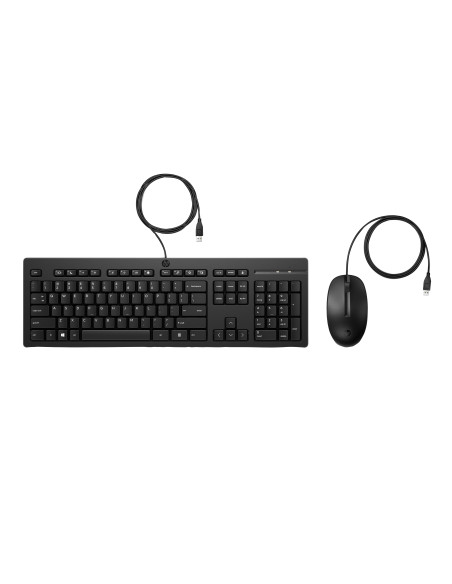 HP 225 G2 USB Wired Mouse Keyboard Combo, Copilot Key - Black - ESTONIAN