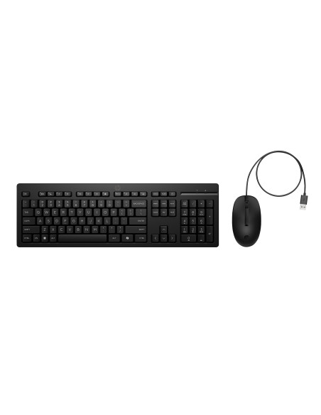 HP 225 G2 USB Wired Mouse Keyboard Combo, Copilot Key - Black - ESTONIAN