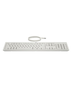 HP 225 G2 USB Wired Mouse Keyboard Combo, Copilot Key - Cashmere White - ESTONIAN