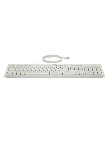 HP 225 G2 USB Wired Mouse Keyboard Combo, Copilot Key - Cashmere White - ESTONIAN