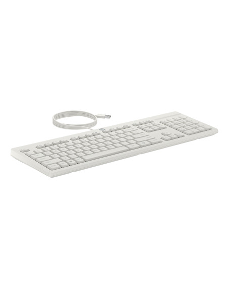 HP 225 G2 USB Wired Mouse Keyboard Combo, Copilot Key - Cashmere White - ESTONIAN