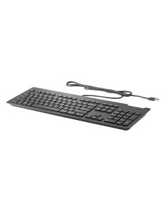 HP Slim v2 USB Wired Keyboard - Smartcard - Black - US/RUS