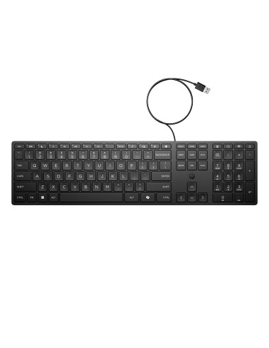 HP 320K USB Wired Keyboard - Black - EST