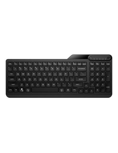 HP 475 Wireless Silent Keyboard - Dual-Mode, Spill-resistant, Sanitizable, Programmable - Black - US ENG