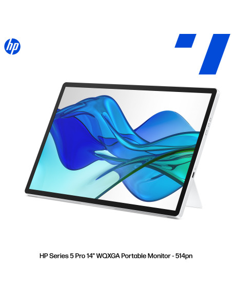 HP 514pn Series 5 Pro Portable Monitor - 14.36" 2560 x 1600 WQXGA 16:10 75Hz 400-nit AG, IPS, 2x USB-C, tilt, 3 years (replaces