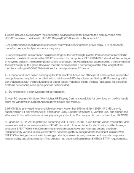 HP 514pn Series 5 Pro Portable Monitor - 14.36" 2560 x 1600 WQXGA 16:10 75Hz 400-nit AG, IPS, 2x USB-C, tilt, 3 years (replaces