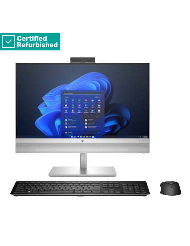 RENEW SILVER HP Elite 840 G9 AIO All-In-One 24 - i7-14700, 16GB, 512GB SSD, 23.8 FHD Touch AG, FPR, Height Adjustable, USB Mous