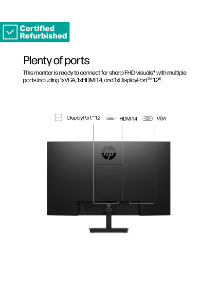 RENEW SILVER HP 327pf Series 3 Pro FHD Monitor - 27" 1920x1080 FHD 250-nit 100Hz AG, IPS, HDMI/VGA/DisplayPort, tilt, 1 years