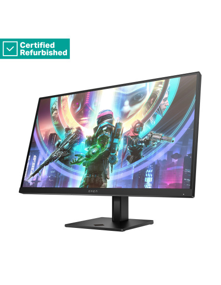 RENEW SILVER OMEN by HP 27qs QHD Gaming Monitor - 27" 2560x1440 QHD 400-nit 240Hz AG, IPS, 2x HDMI/DisplayPort, 2x USB-A, speak