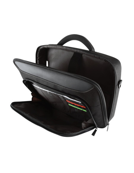 Targus | Clamshell Laptop Bag | CN418EU | Briefcase | Shoulder strap | Black/Red