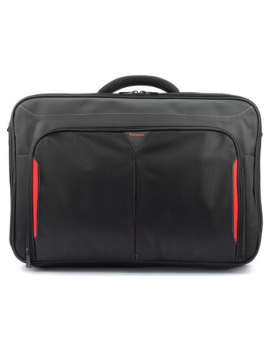Targus | Clamshell Laptop Bag | CN418EU | Briefcase | Shoulder strap | Black/Red