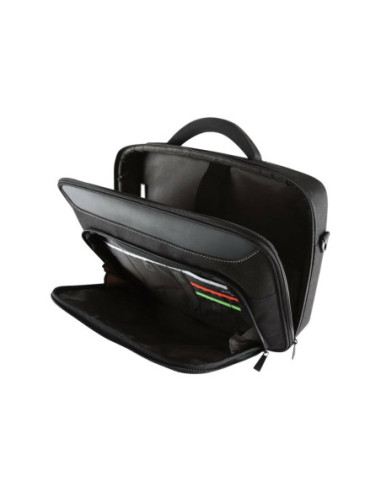 Targus | Clamshell Laptop Bag | CN418EU | Briefcase | Shoulder strap | Black/Red
