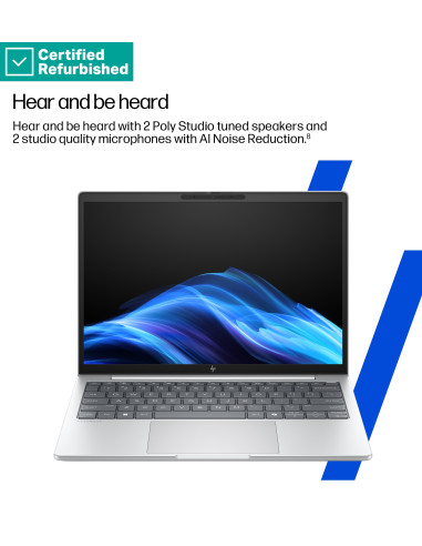 RENEW SILVER HP EliteBook 8 G1i 13 - Ultra 5-235U, 32GB, 512GB SSD, 13.3 WUXGA 300-nit AG, 5MP IR cam, Smartcard, FPR, US keybo