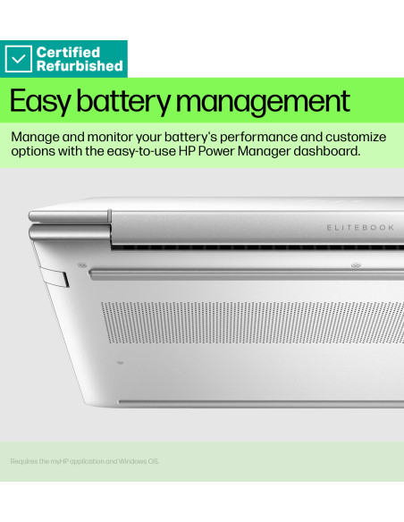 RENEW SILVER HP EliteBook 640 G11 - Ultra 5-135U, 16GB, 512GB SSD, 14 WUXGA 300-nit Touch AG, 5MP IR cam, 4G Modem, FPR, US bac