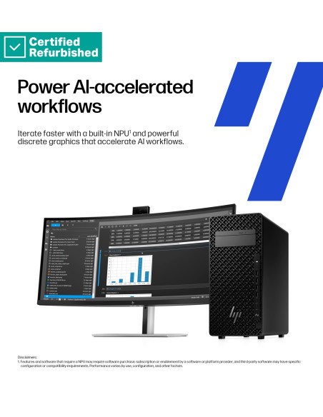 RENEW SILVER HP Z2 G1i Workstation Tower - Ultra 7-265, 16GB, 1TB SSD, UK keyboard, USB Mouse, Win 11 Pro, 1 years