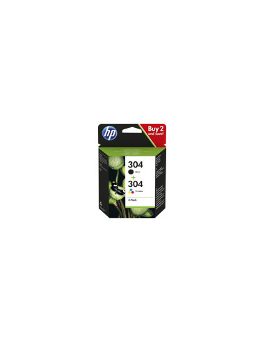 HP 304 2-Pack Black/Tri-color Original Ink Cartridges