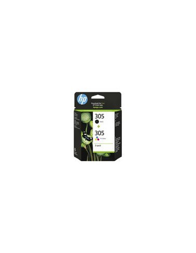 HP 305 2-Pack Tri-color/Black Original Ink Cartridge