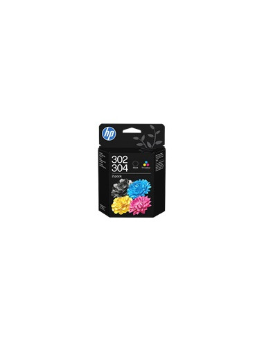 HP 302/304 Tri-color/Black Ink Cartridge 2-Pack