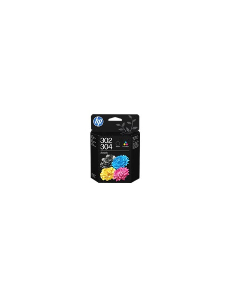 HP 302/304 Tri-color/Black Ink Cartridge 2-Pack