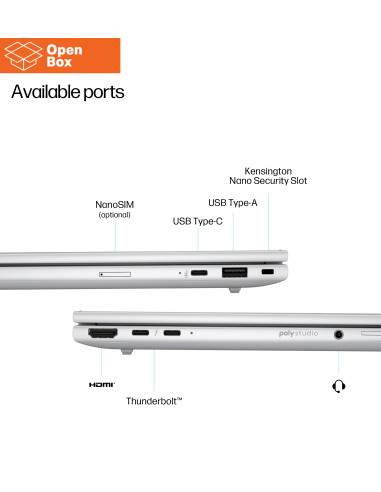 HP EliteBook 8 G1i 16 - OPENBOX - Ultra 7-255U, 32GB, 1TB SSD, 16 2.5K 400-nit AG, 5MP IR cam, FPR, US backlit keyboard, 62Wh, 