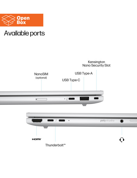 HP EliteBook 8 G1i 16 - OPENBOX - Ultra 7-255U, 32GB, 1TB SSD, 16 2.5K 400-nit AG, 5MP IR cam, FPR, US backlit keyboard, 62Wh, 