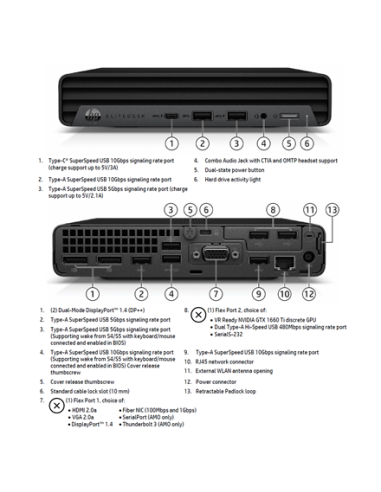 HP Renewed Grade B | EliteDesk 800 G6 | Intel Core i5 | i5-10500T | 16 GB | SSD | 256 GB | Intel UHD Graphics | Windows 11 Pro
