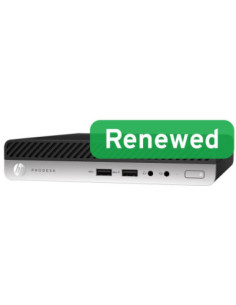 HP Renewed Grade A | ProDesk 600 G4 DM | Intel Core i3 | i3 8100T | 8 GB | NVMe | 128 GB | Intel UHD Graphics 630 | Windows 11 