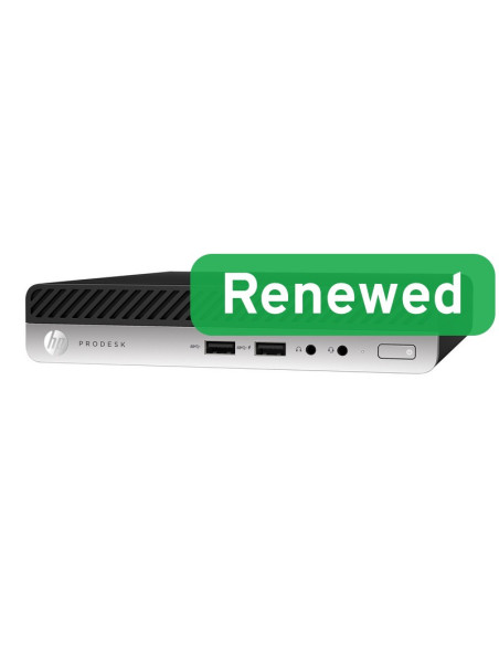 HP Renewed Grade A | ProDesk 400 G4 | Intel Core i3 | i3-8100T | 8 GB | SSD | 128 GB | Intel UHD Graphics 630 | Windows 11 Pro