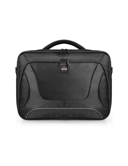 PORT DESIGNS | Courchevel | Fits up to size 15.6 " | Messenger - Briefcase | Shoulder strap | Black